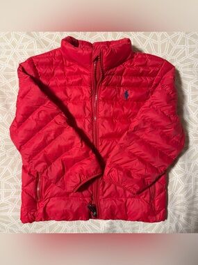 Polo Ralph Lauren Bright Red puffer winter jacket (2T)